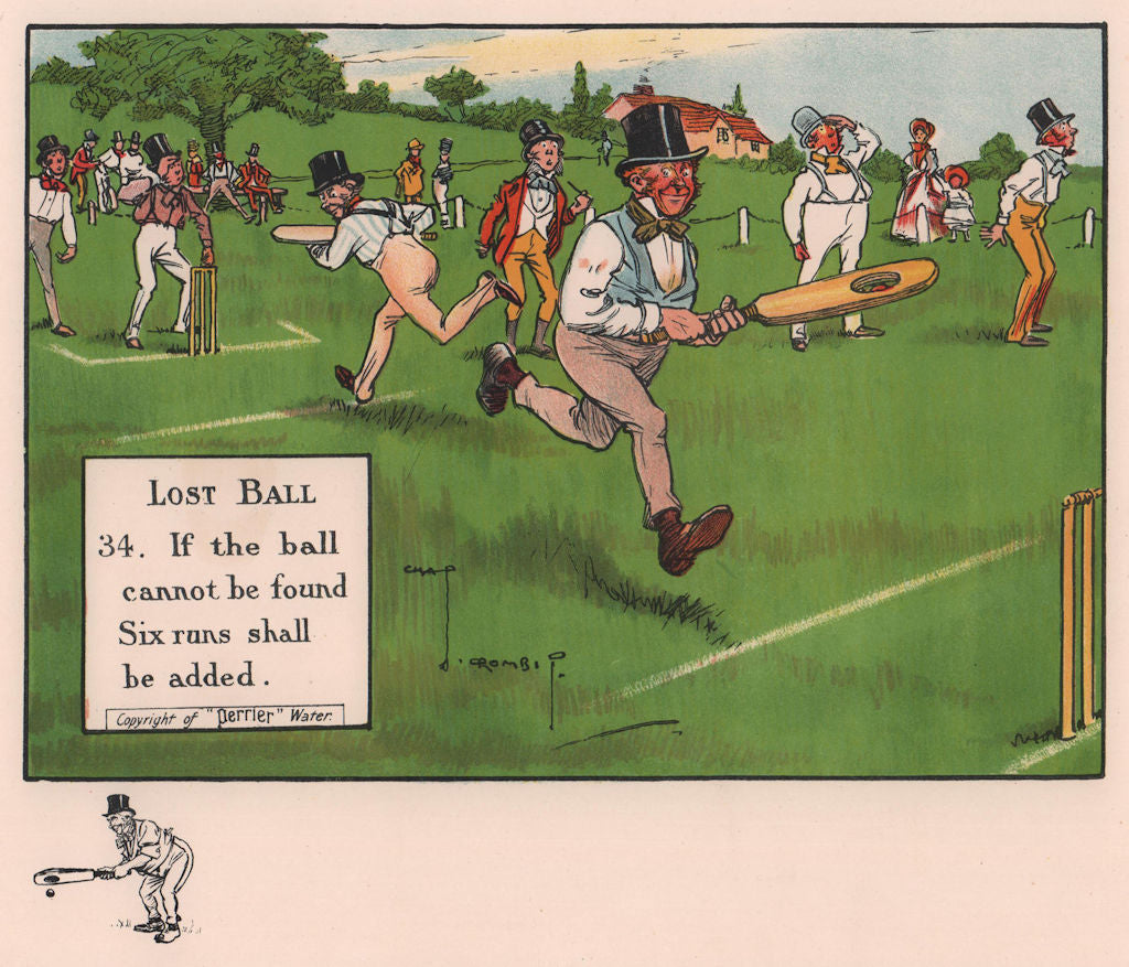 LAWS OF CRICKET. If the ball is lost six runs shall be added. CROMBIE 1906